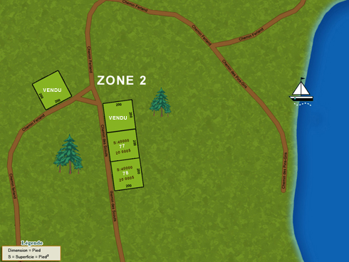 Seulement 4 terrains sont proposés dans cette zone boisée près du Lac Taureau